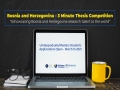 Javni poziv za apliciranje na "3 Minute Thesis Competition" za studente prvog i drugog ciklusa studija